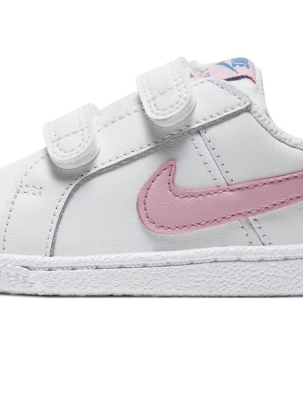 Nike Court Royale Kids White Sneakers with Pink